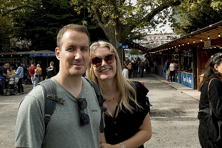 Oliver Staubli und Sandra Imhof sind nach dem Spaziergang am Quai zum thailändischen Essen auf die Määs gekommen.