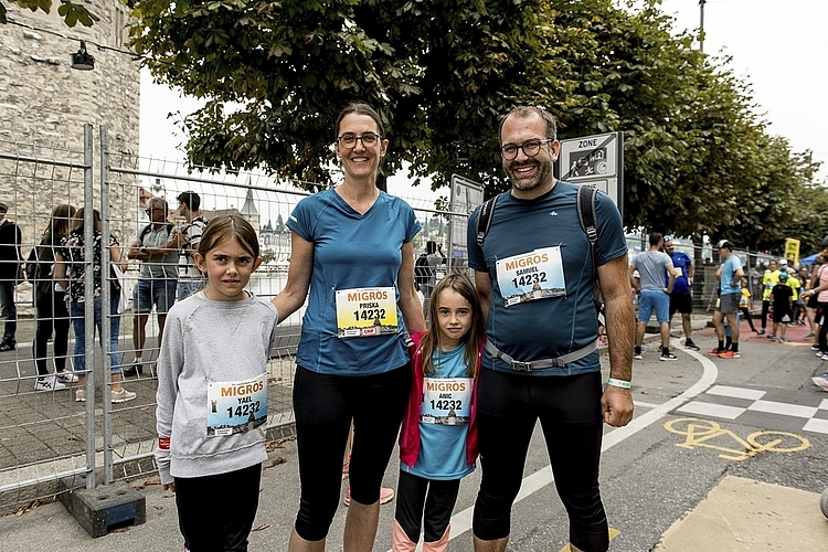 Als Familie waren (von links) Yael, Priska, Anic und Samuel Summermatter zum zweiten Mal am Stadtlauf dabei.
