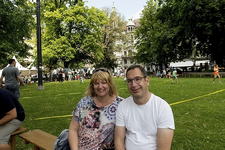 Manuela und Christian Keller waren zufällig vorbeigekommen und fanden es eine tolle Veranstaltung für Jung und Alt.