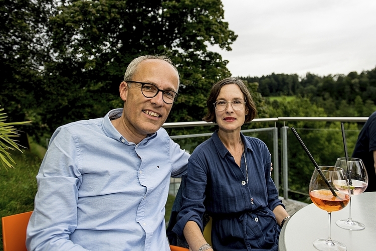 Cyril und Karin Rosebrock gefiel es, sich mit den Leuten aus dem Quartier zu treffen.