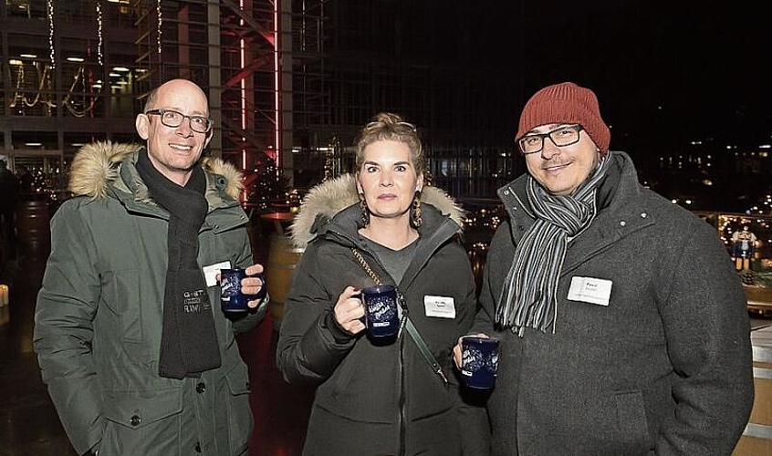 Von links: Andreas und Manuela Spieler, HW Hauswartungen,und Pascal Grüter, Grüter Eventmanagement GmbH.
