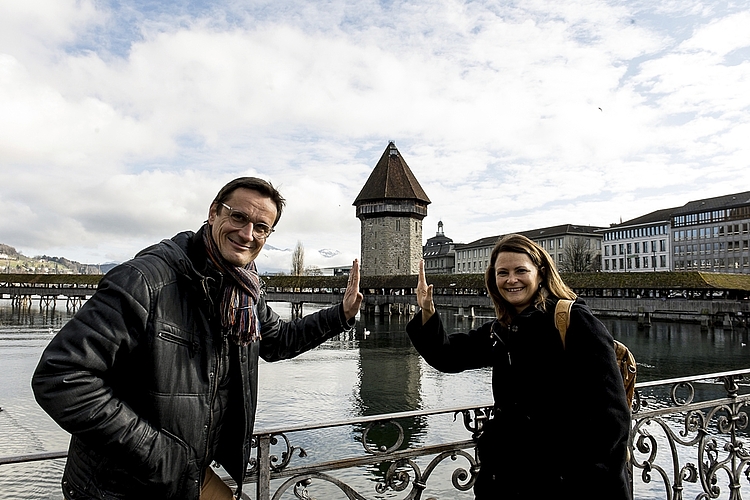 Jost und Andrea Huwyler schauen, dass der Turm in der Stadt bleibt und die Fasnacht auch.
