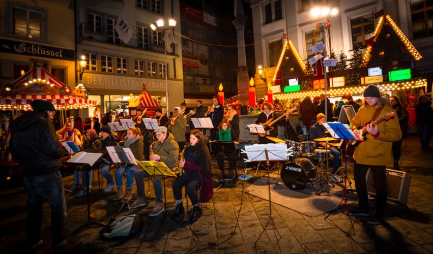 Big Band am Weihnachtsmarkt 2019.
