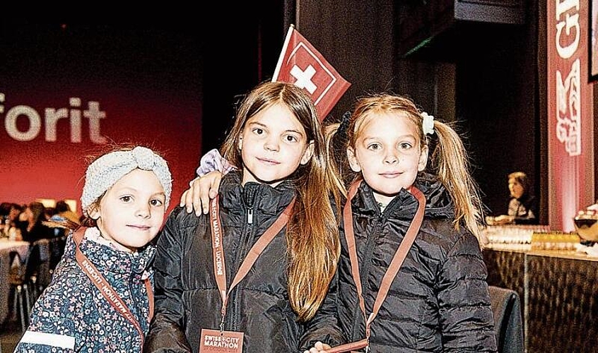 Von links: Romi, Leanne und Marla Brassel. Marathon ist bei den drei Kindern der Stadtlauf in Luzern.