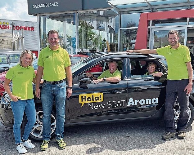 Das Team der Garage Blaser freut sich auf die Frühlingsausstellung.
