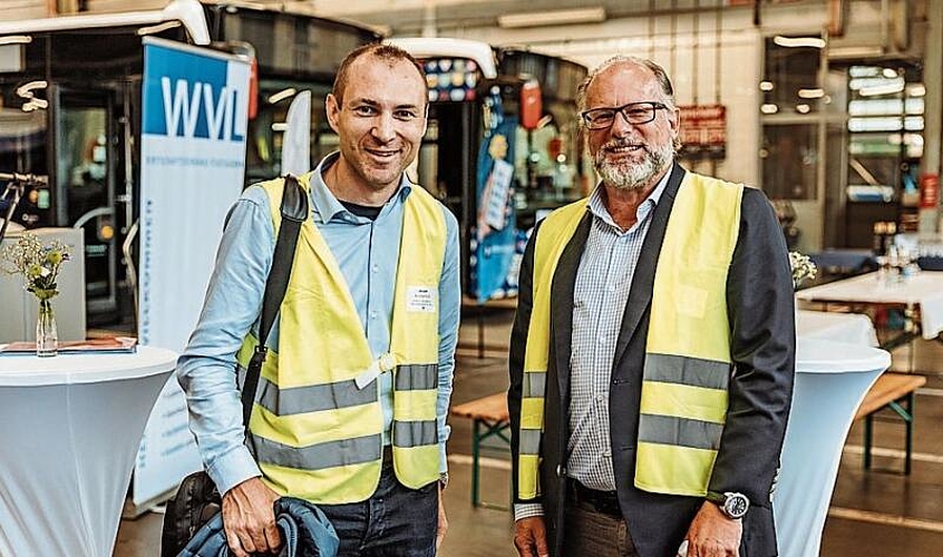 Alain P. Anderhub (links), Rechtsanwalt & Notar, mit Präsident der City-Vereinigung Luzern, Alfred Landolt.