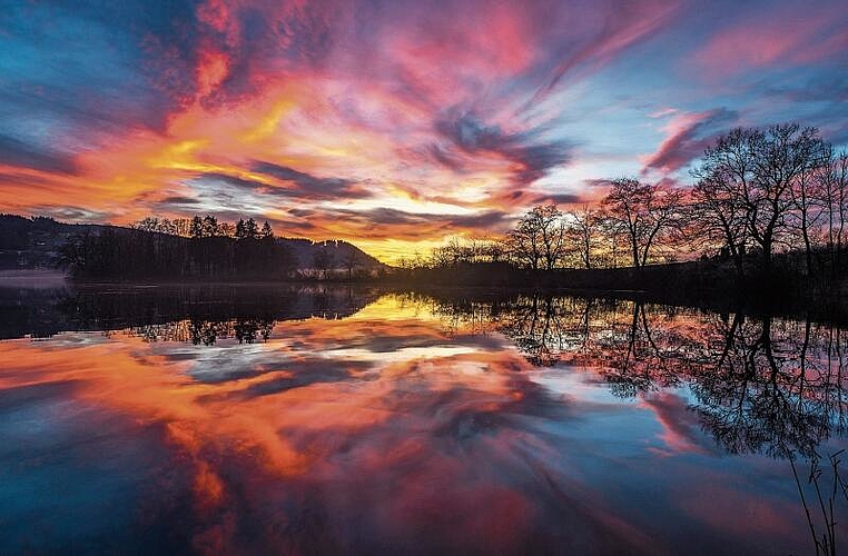 2. Rang: Vinzenz Blum erreichte mit dem Sonnenuntergang am Mauensee 32 Punkte. Bild: Vinzenz Blum
