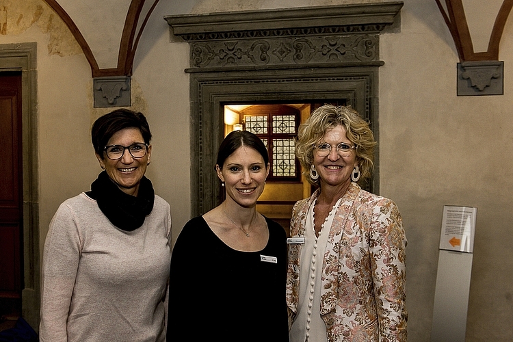 V. l.: Susanna Arnold, Administration Rathaus und Am-Rhyn-Haus, Sylvie Bättig, Bauherrenvertreterin Stadt Luzern, und Irène Emmenegger, Stv. Betriebsleiterin Rathaus.