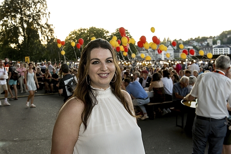 Sarah Recchia hat als Solosängerin die Landeshymne vorgetragen. Sie singt aus Leidenschaft – auch im 21st Century Orchestra.
