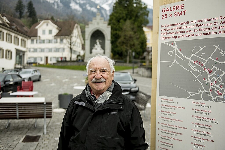 Hugo Fessler besuchte gerade die Ausstellung von Gertrud Guyer Wyrsch.
