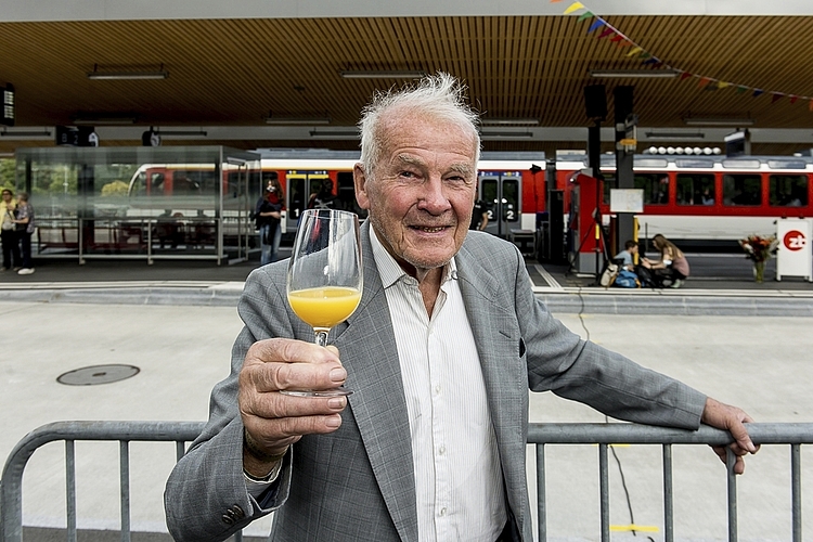 Für Walter Haldimann ist die Mattenhof-Haltestelle der nächstgelegene Bahnhof.
