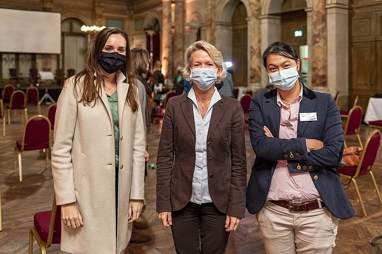 Erfolgreiche Frauenvertretungen in der Politik: Karin Stadelmann, Präsidentin CVP Stadt Luzern, CVP-Ständerätin Andrea Gmür und Diel Schmid Meyer, Leitung der CVP Stadt Luzern (v. l.).
