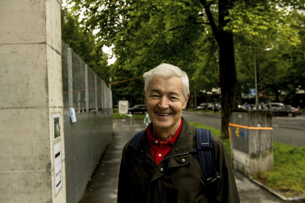 Jörg Burger stand am Sonntag als Erster vor dem Lido-Eingang und hoffte, seinen 2. Rang im Jahrgangsklassement vor Jahren zu toppen.
