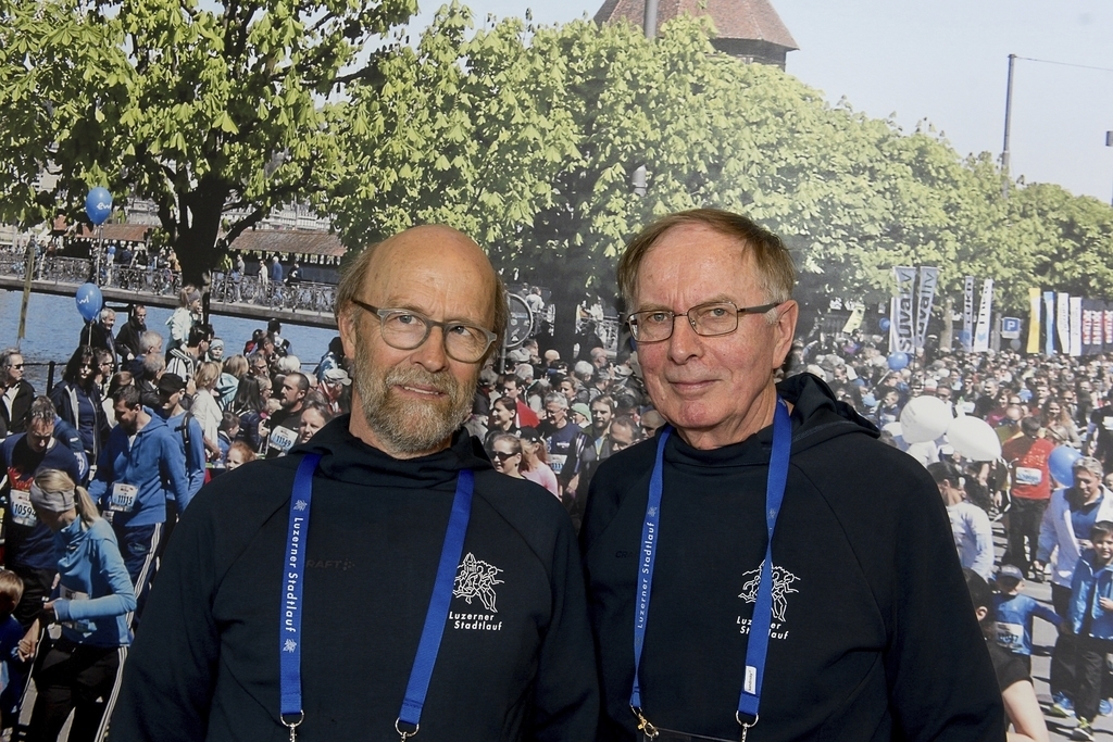 Rücktritte im Organisationskomitee des Luzerner Stadtlaufs: Urs Grüter (45 Jahre, links) und Ueli Kaltenrieder (33 Jahre) waren viele Jahre dabei.
