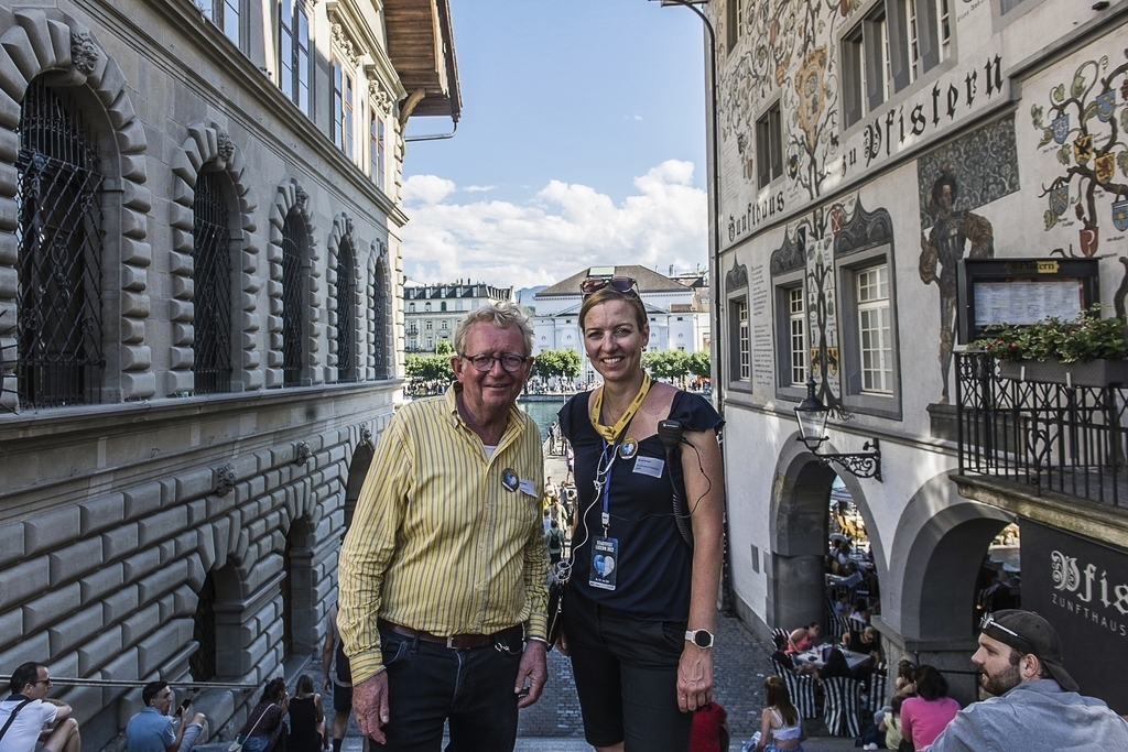 Stiftungsratspräsident «Luzern hilft», Beat Däppeler, und OK-Präsidentin Nicole Reisinger.
