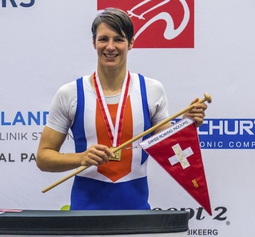 Nina Thölking vom Ruderclub Reuss Luzern: Schweizer Meisterin 2021, Swiss Rowing Indoors, Kategorie Frauen Offen.
