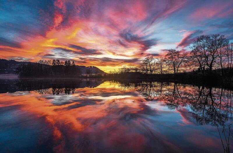 2. Rang: Vinzenz Blum erreichte mit dem Sonnenuntergang am Mauensee 32 Punkte. Bild: Vinzenz Blum
